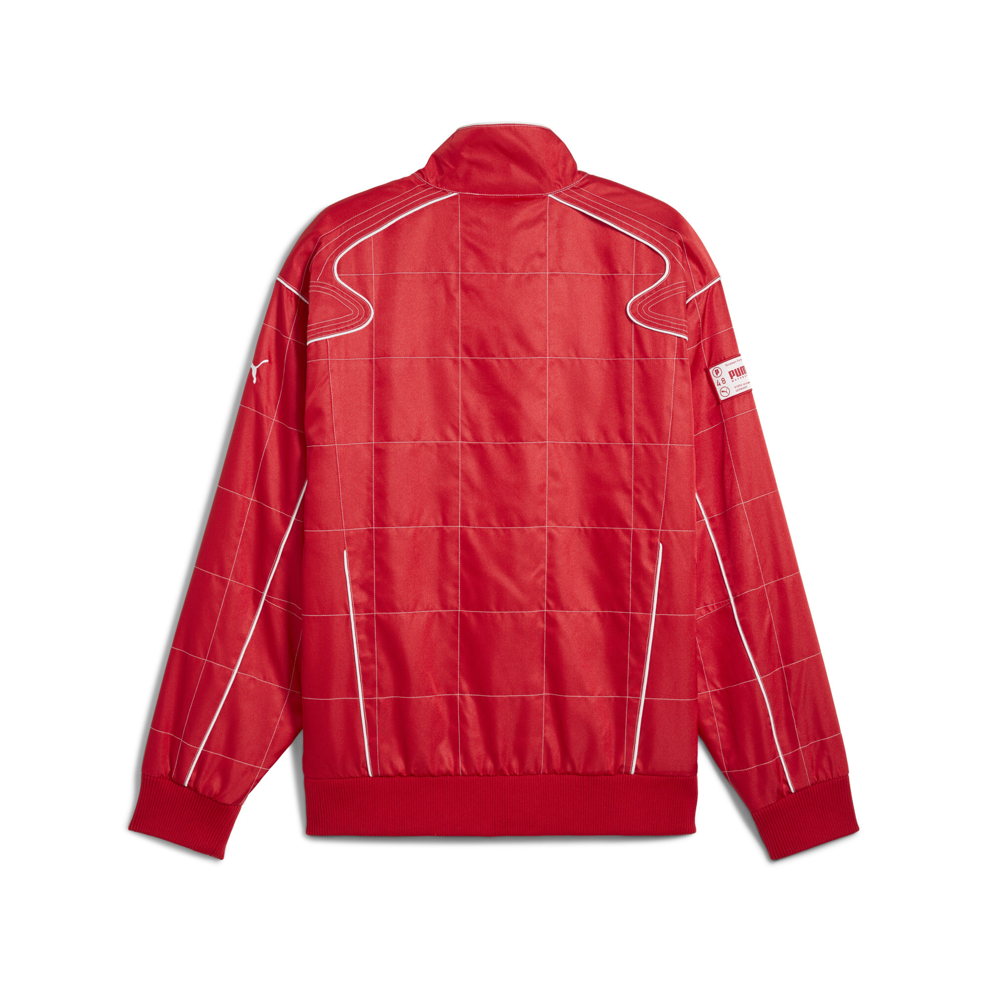 Puma ARCHIVE SEASONAL Relaxed Racer Jacket Unisex, Red, Size XL, Clothing