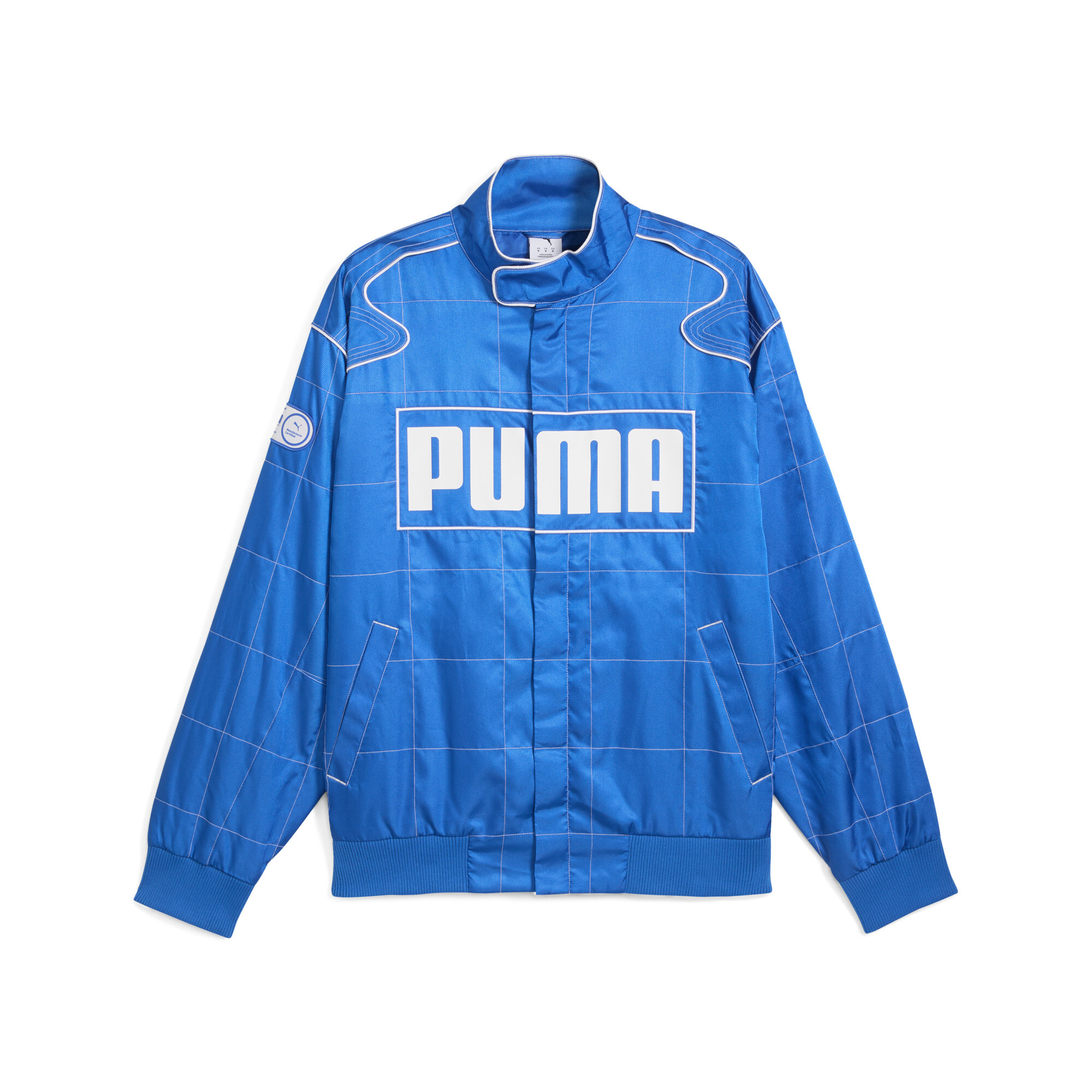 Puma ARCHIVE SEASONAL Relaxed Racer Jacket Unisex, Blue, Size XXS, Clothing