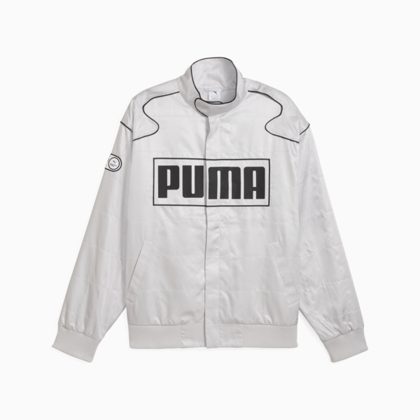 ARCHIVE SEASONAL Relaxed Racer Jacket Unisex, Glacial Gray, large-MEX