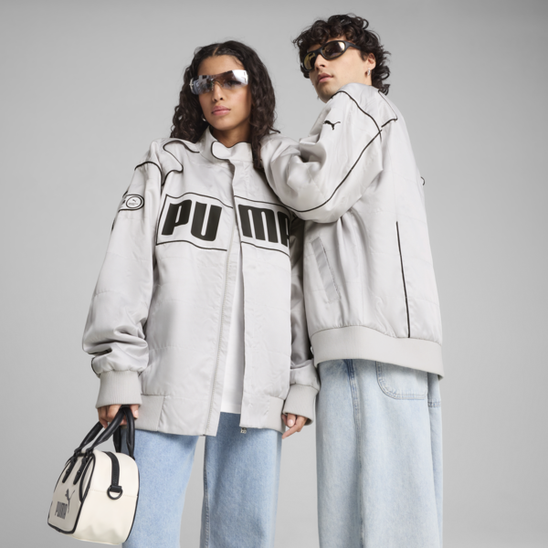 ARCHIVE SEASONAL Relaxed Racer Jacket Unisex, Glacial Gray, large-MEX