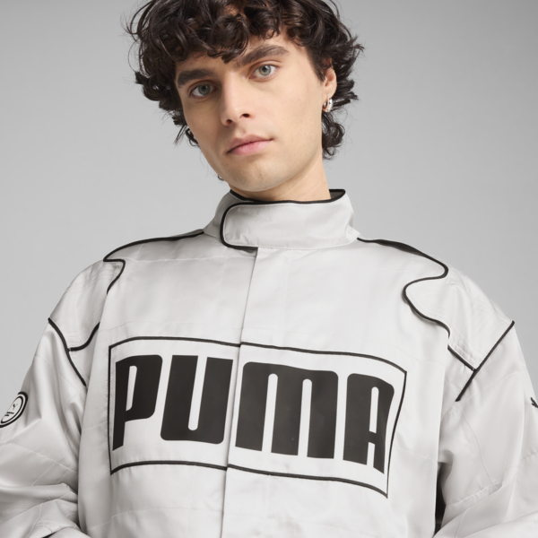 ARCHIVE SEASONAL Relaxed Racer Jacket Unisex, Glacial Gray, large-MEX