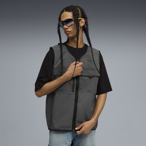 PUMATECH Cargo Vest Men, Dusky Gray, large-ZAF