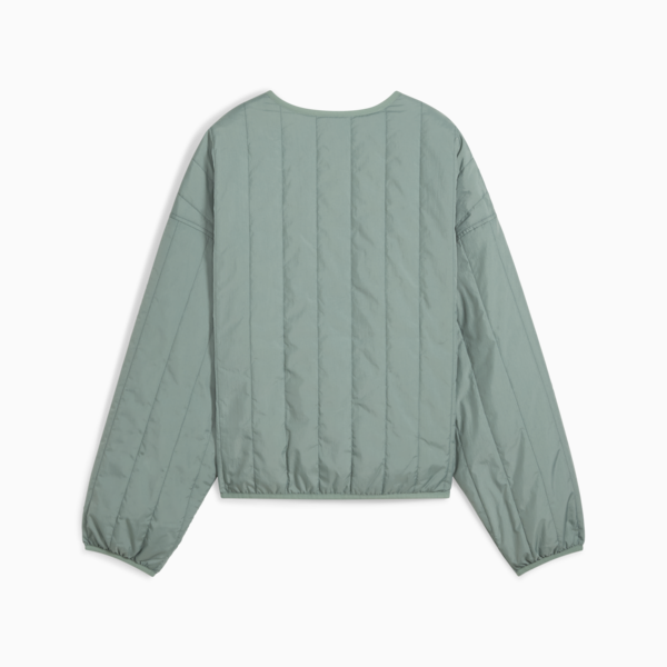 Relaxed Reversible Liner Jacket Women, Green Moon, large-ZAF