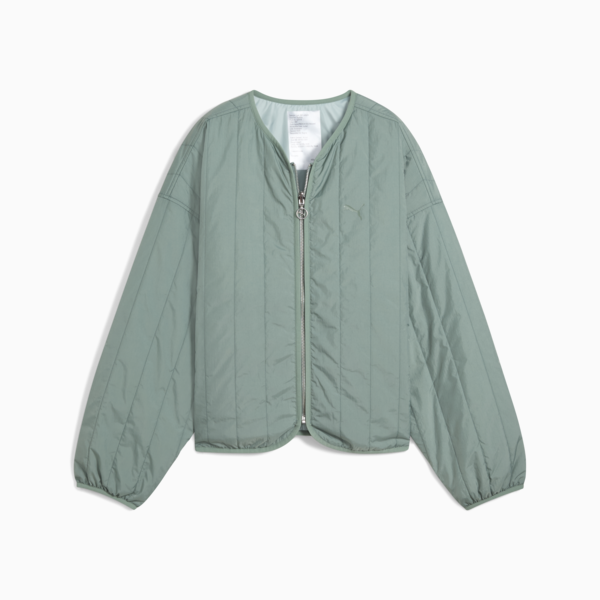 Relaxed Reversible Liner Jacket Women, Green Moon, large-ZAF