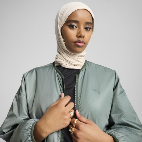 Relaxed Reversible Liner Jacket Women, Green Moon, large-ZAF
