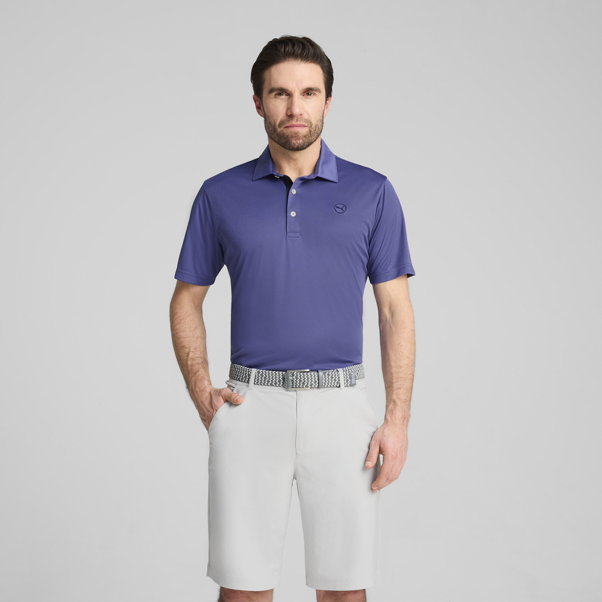 Puma Pure 2.0 Golf Polo Herren | Mit Plain | Blue Crystal | Größe: M