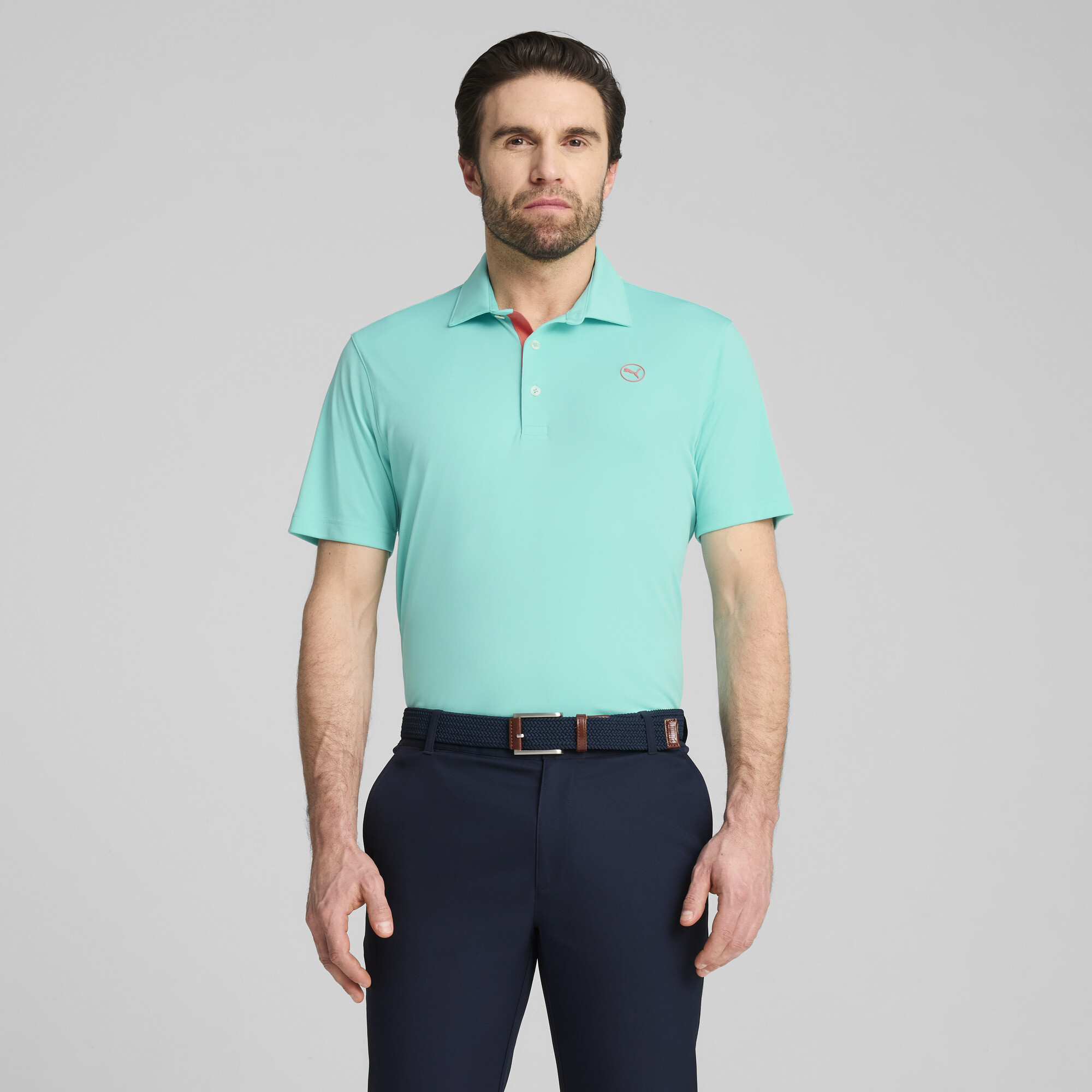 Puma Pure 2.0 Golf Polo Herren | Mit Plain | Aquatic | Größe: 4XL