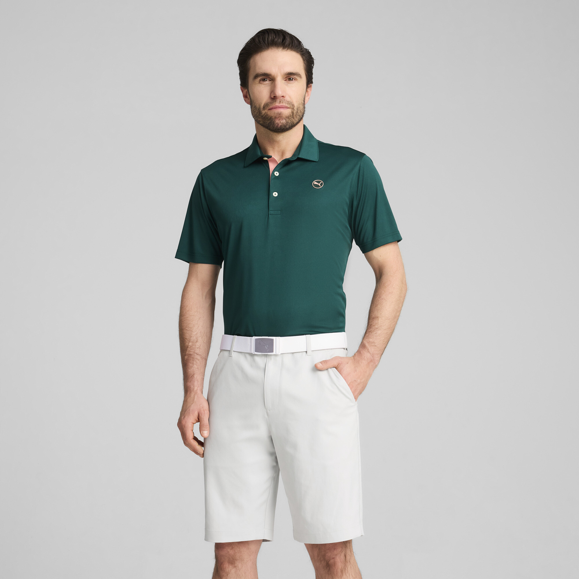 Puma Pure 2.0 Golf Polo Herren | Mit Plain | Dark Myrtle | Größe: XXL