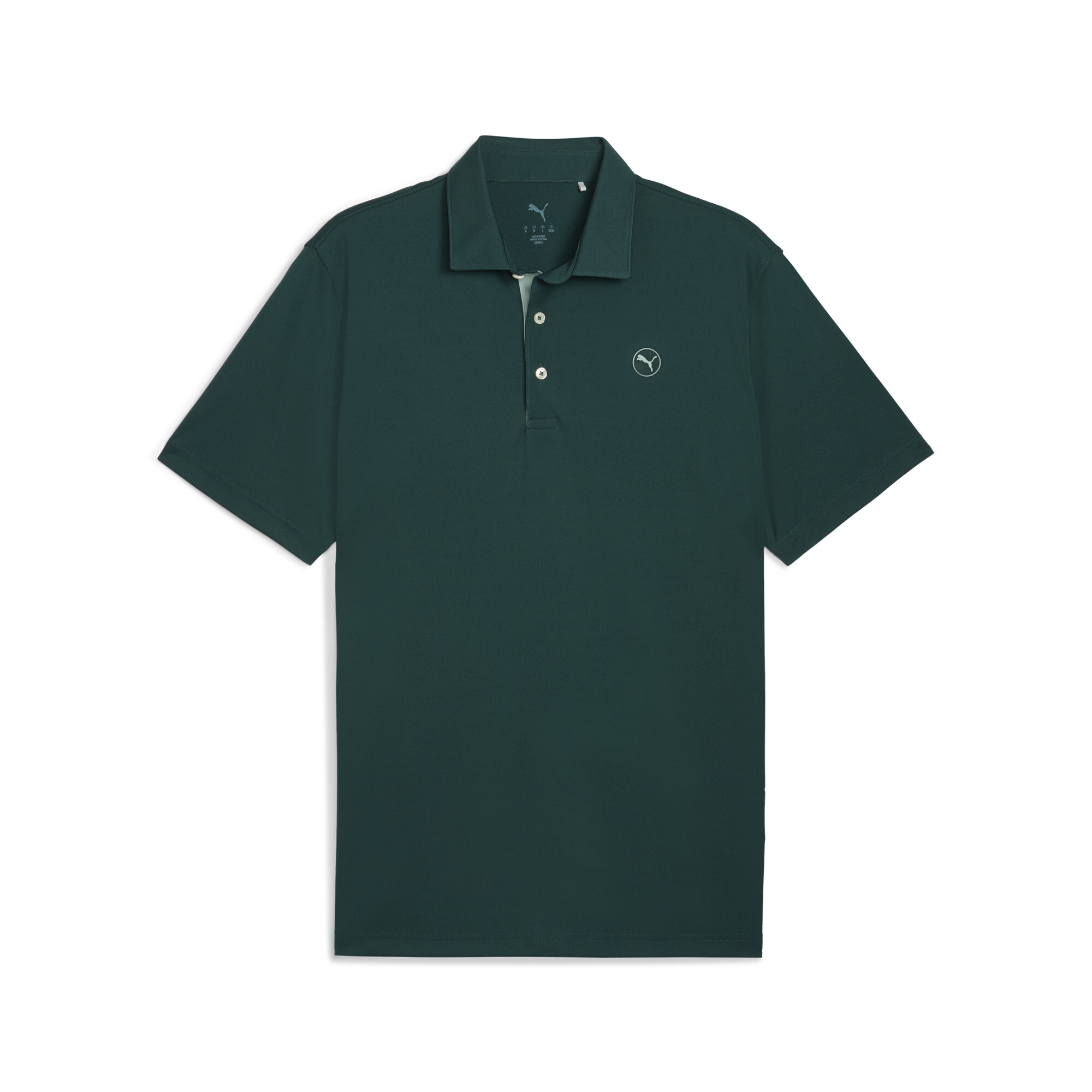 Puma Pure 2.0 Golf Polo Herren | Mit Plain | Green Terrain | Größe: M