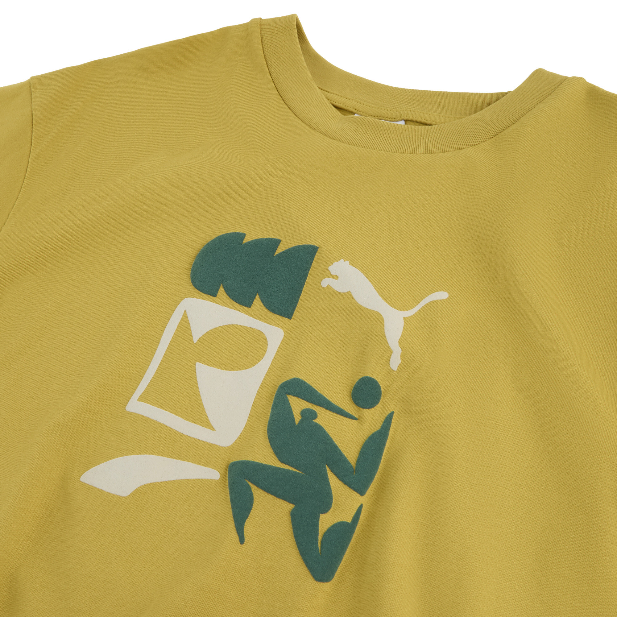 Puma CLASSICS Artisanal Tee Unisex, Yellow, Size S, Clothing