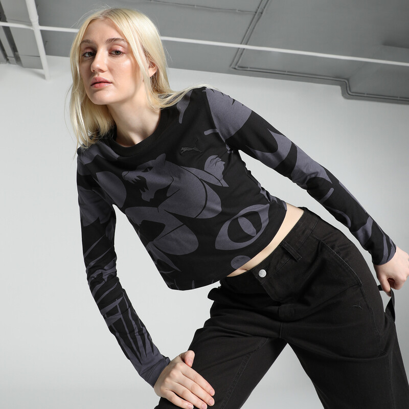 Women's PUMA CLASSICS ARTISANAL Slim Fit Crop Tee