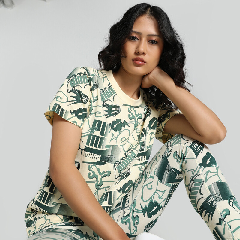 Women's PUMA CLASSICS BRAND LOVE Printed Tee