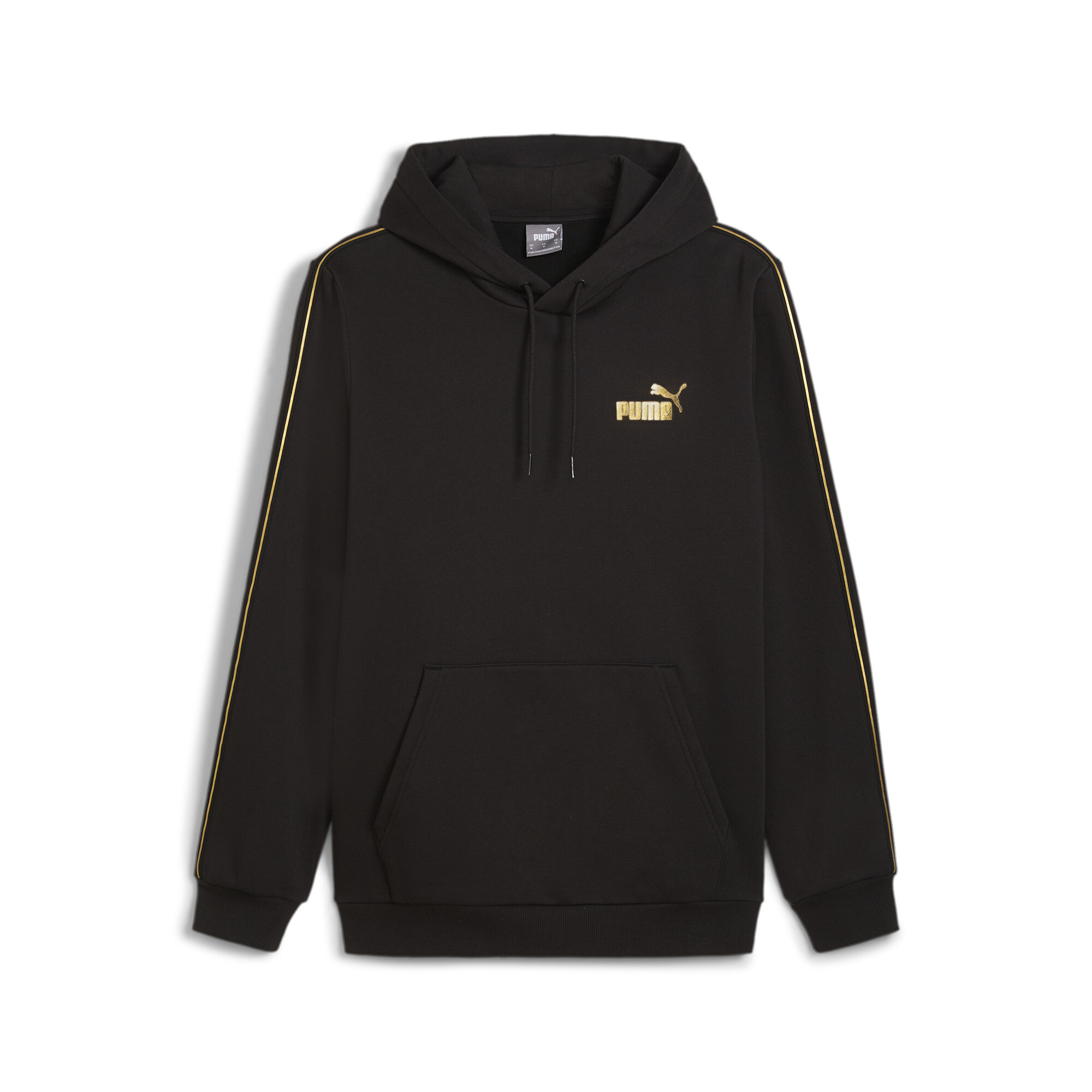 Men's Puma ESS TAPE MINIMAL GOLD Hoodie, Black, Size XXL, Clothing