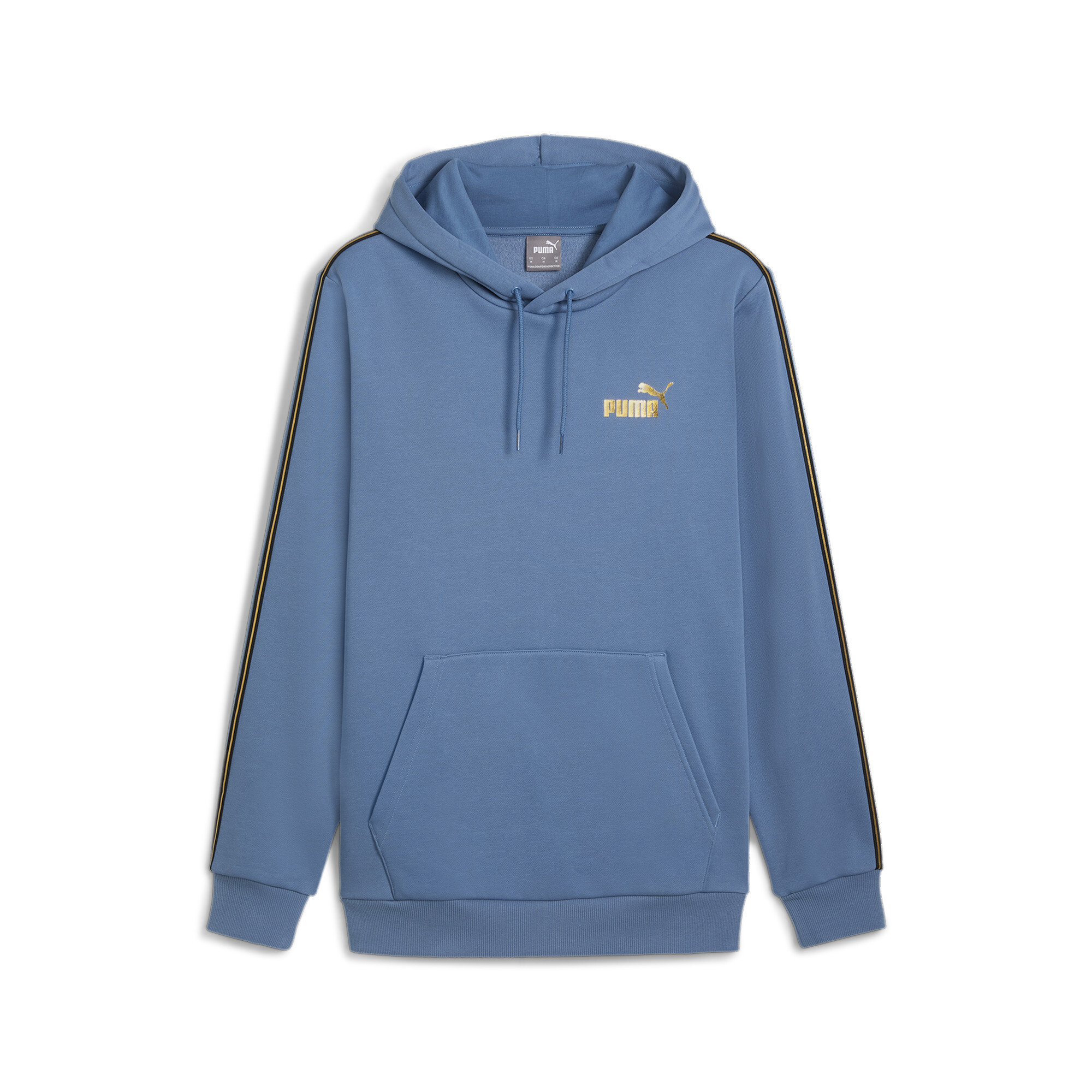 Men's Puma ESS TAPE MINIMAL GOLD Hoodie, Blue, Size XL, Clothing