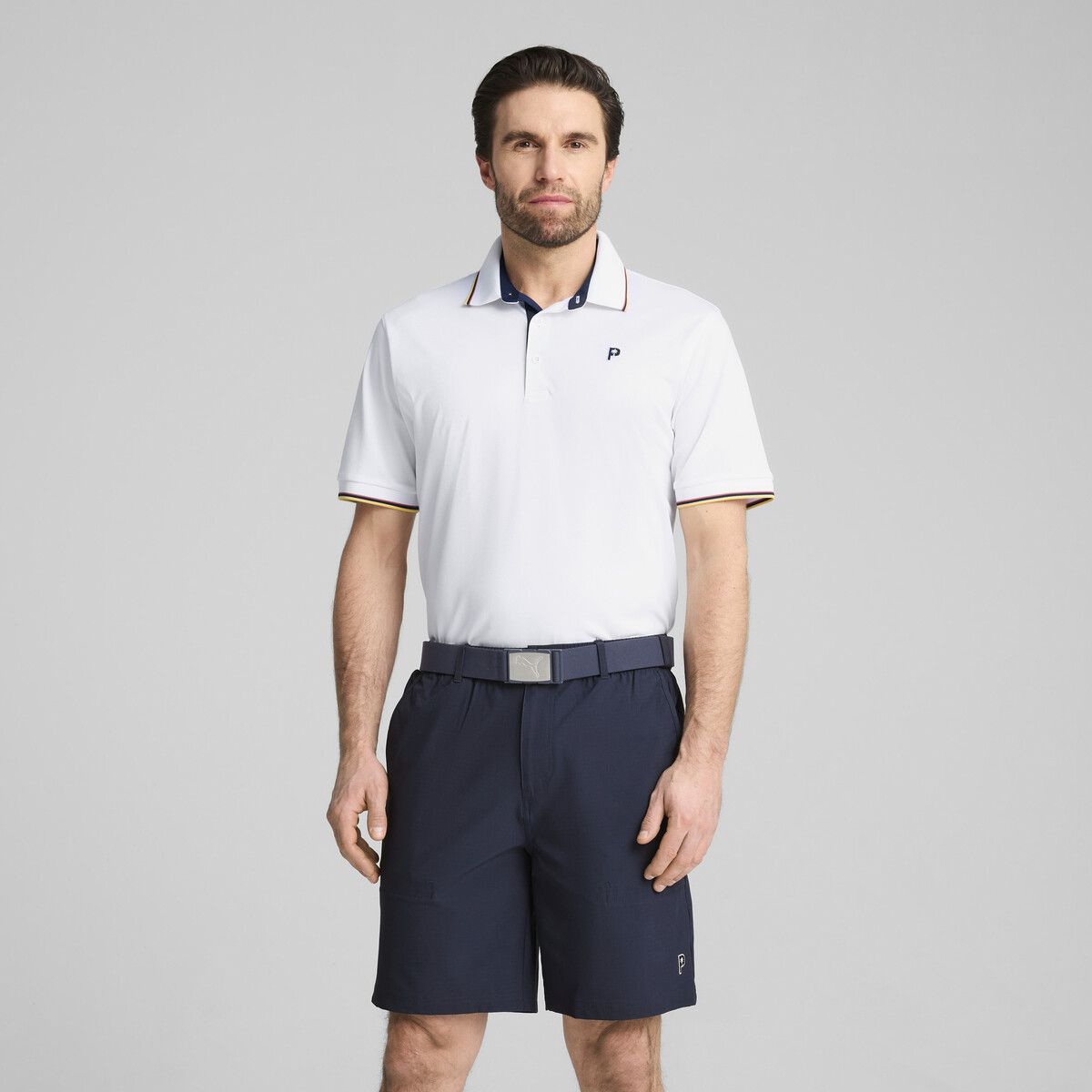PUMA x PALM TREE CREW Tipped Golf Polo Men in White Glow, XL