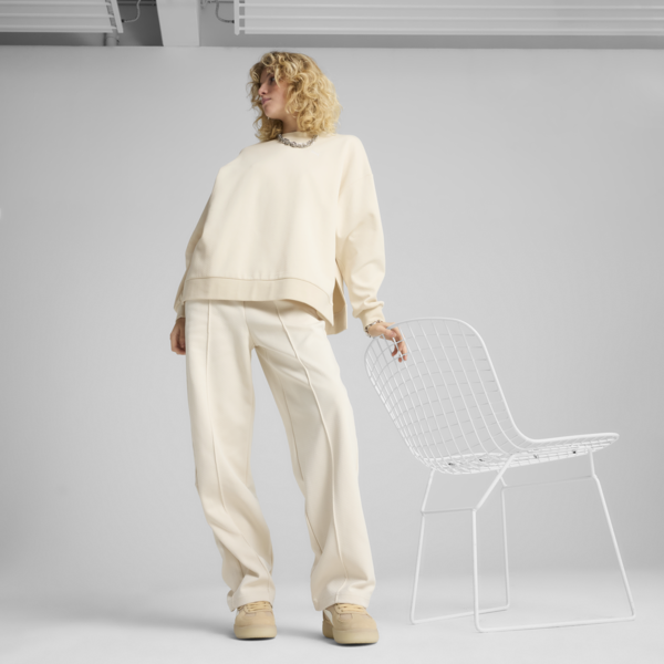 Wardrobe Essentials Oversized Crew Women, Alpine Snow, large-ZAF
