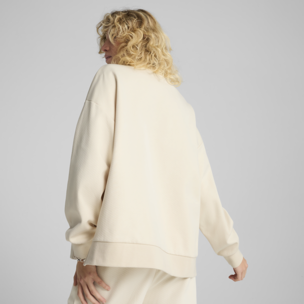Wardrobe Essentials Oversized Crew Women, Alpine Snow, large-ZAF
