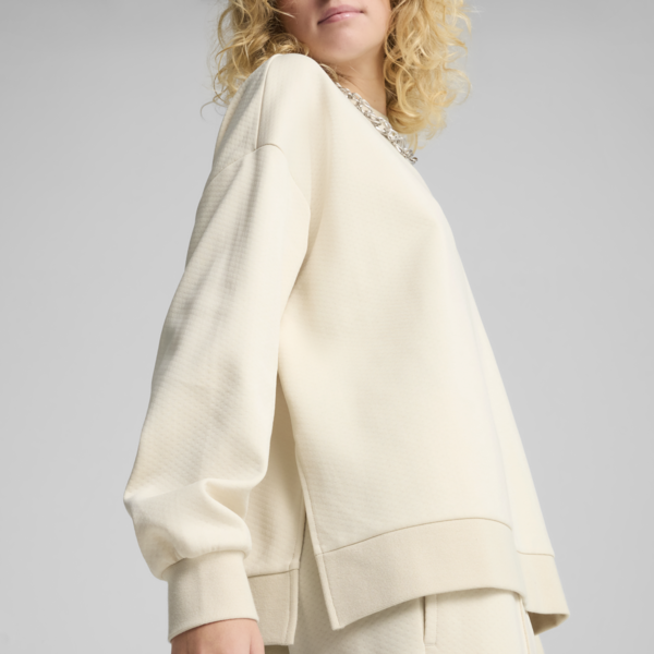 Wardrobe Essentials Oversized Crew Women, Alpine Snow, large-ZAF