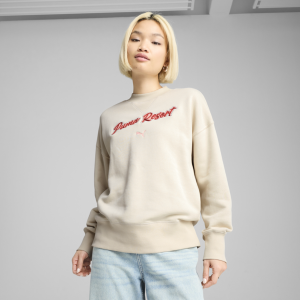 PREMIUM ESS Oversized Graphic Crew Women, Alpine Snow, large-ZAF
