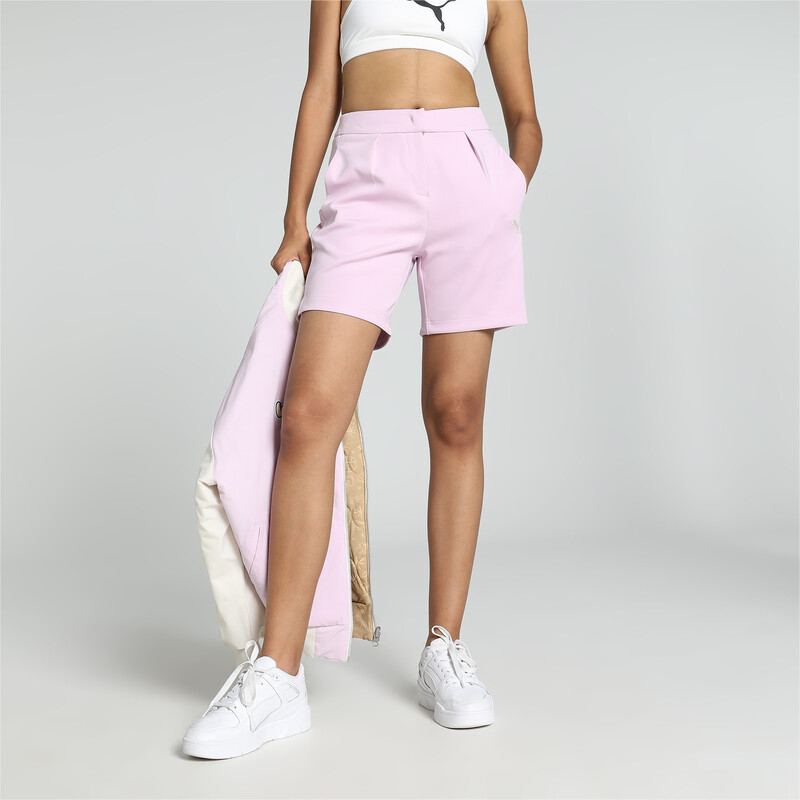 Women's PUMA Classics Pleated Shorts in Gray size S