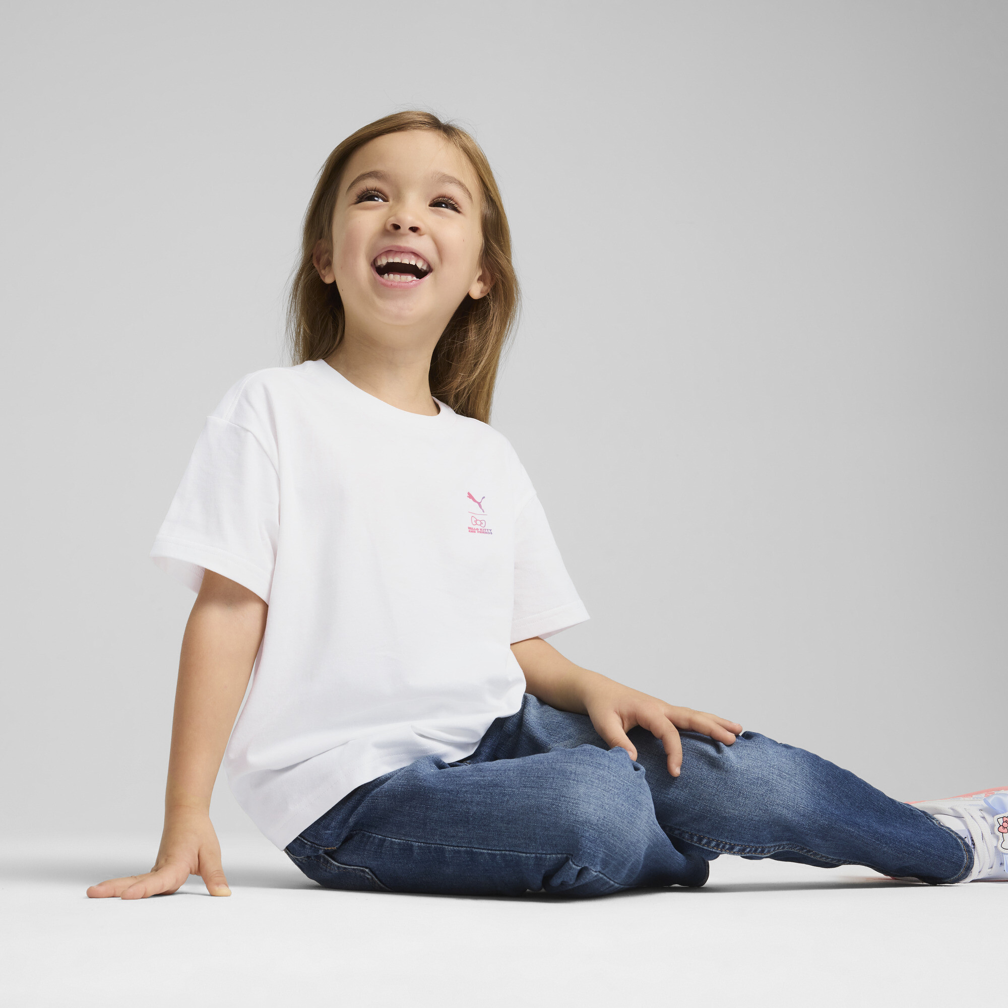 Puma X Hello Kitty® And Friends Little Kids' Relaxed Graphic T-shirt In White