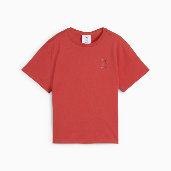 Playera para niñas holgada PUMA x HELLO KITTY, Red Fire, large-MEX