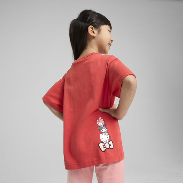Playera para niñas holgada PUMA x HELLO KITTY, Red Fire, large-MEX