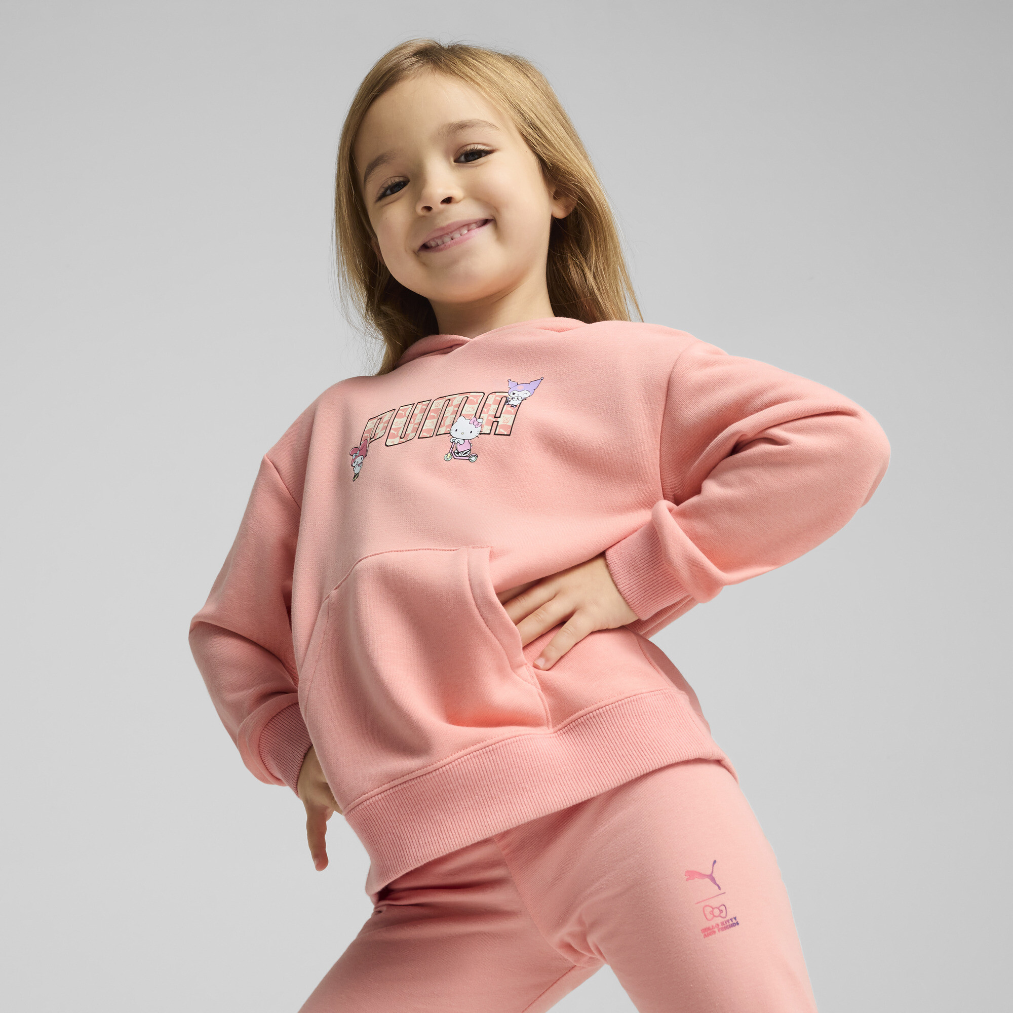 Puma x HELLO KITTY AND FRIENDS Relaxed Hoodie Kinder | Mit Print | Pink Fruit | Größe: 5-6Y