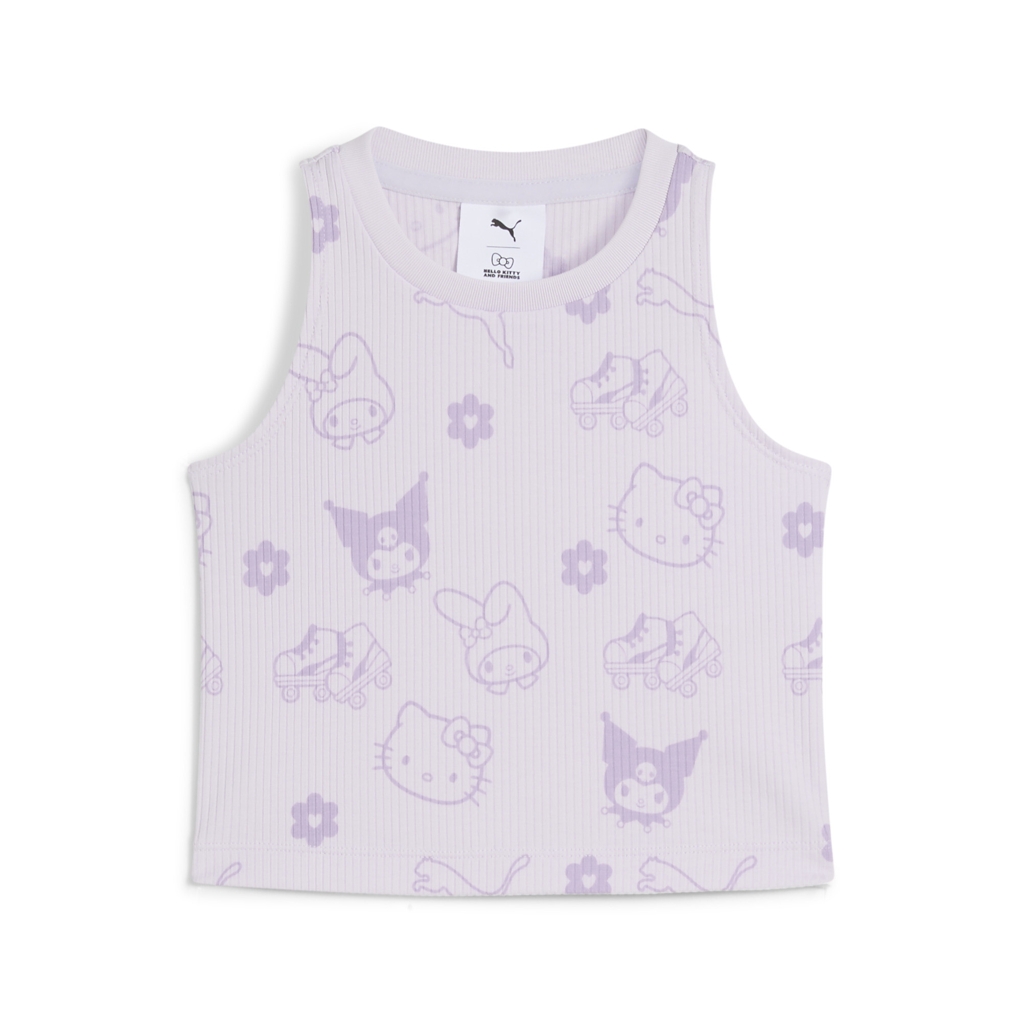 Puma x HELLO KITTY AND FRIENDS Geripptes Tanktop Kinder | Mit Other Pattern | Lilac Frost | Größe: 4-5Y