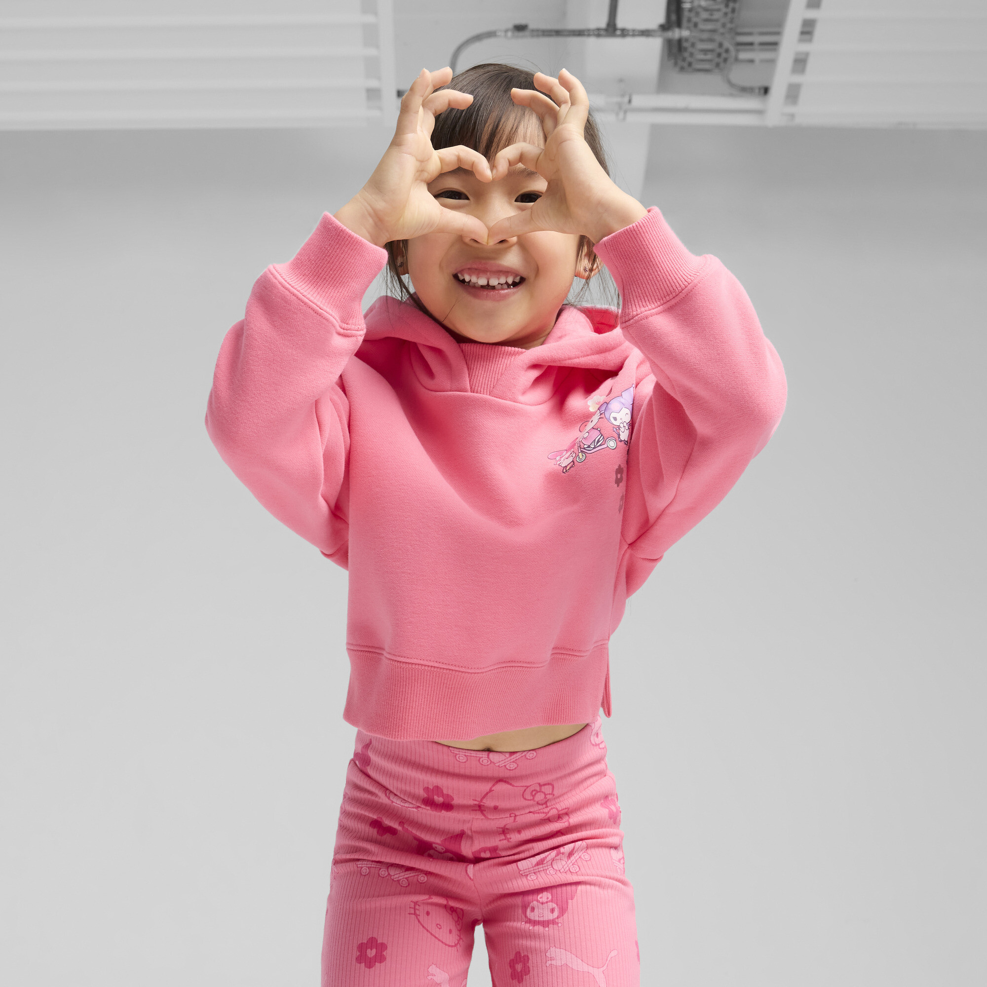 Puma x HELLO KITTY AND FRIENDS Fleece-Hoodie Kinder | Mit Print | Magic Rose | Größe: 2-3Y