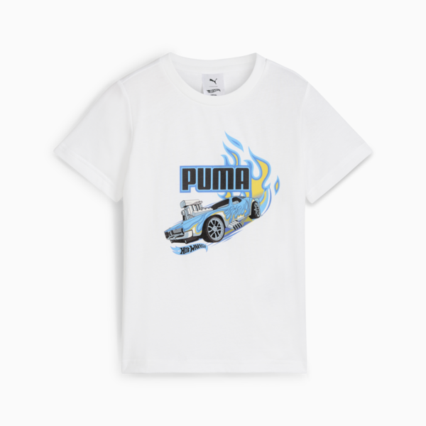 Playera PUMA x HOT WHEELS para niños, PUMA White, large-MEX