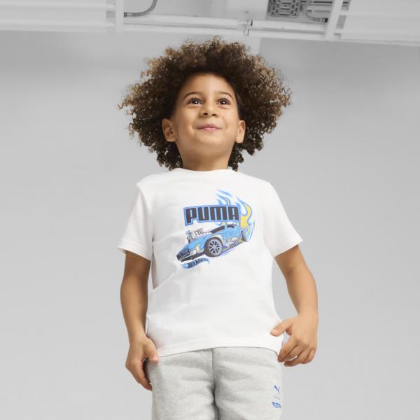 Playera PUMA x HOT WHEELS para niños, PUMA White, large-MEX
