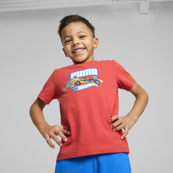 Remera PUMA x HOT WHEELS™ para niños, Red Fire, large-ARG