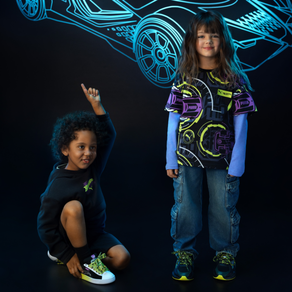 PUMA x HOT WHEELS™ Relaxed Tee Kids, PUMA Black, large-MEX