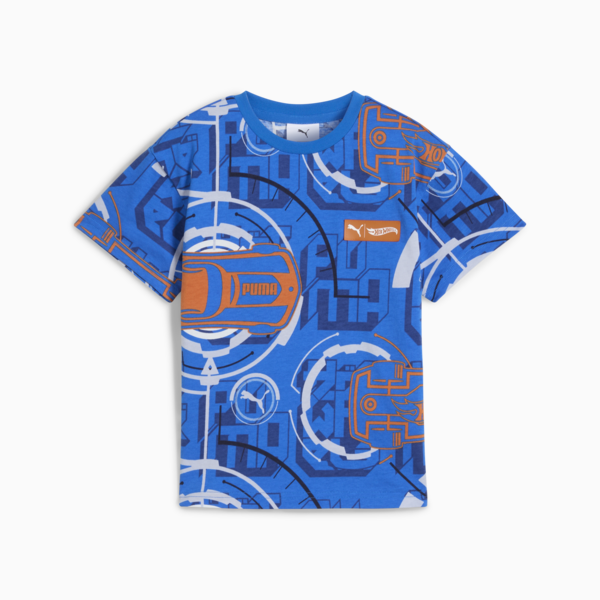 Playera holgada PUMA x HOT WHEELS para niños, PUMA Team Royal, large-MEX