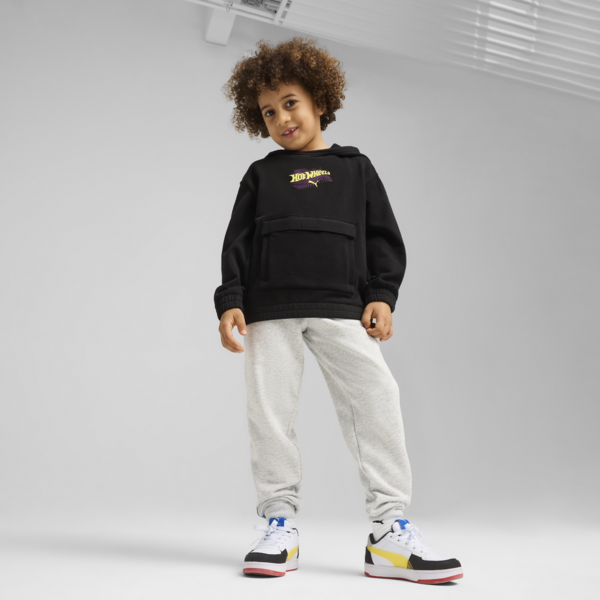 PUMA x HOT WHEELS™ Relaxed Graphic Hoodie Kids, PUMA Black, large-MEX