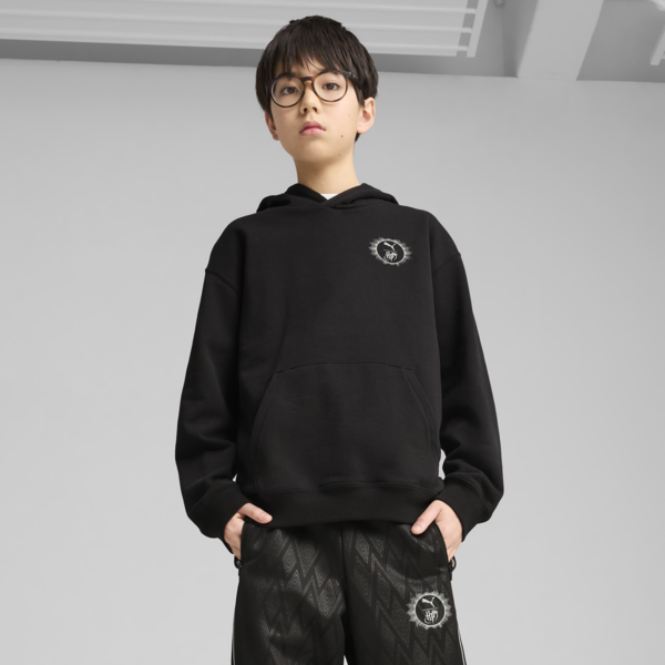 PUMA x HARRY POTTER Relaxed Graphic Hoodie Youth, PUMA Black, large-MEX