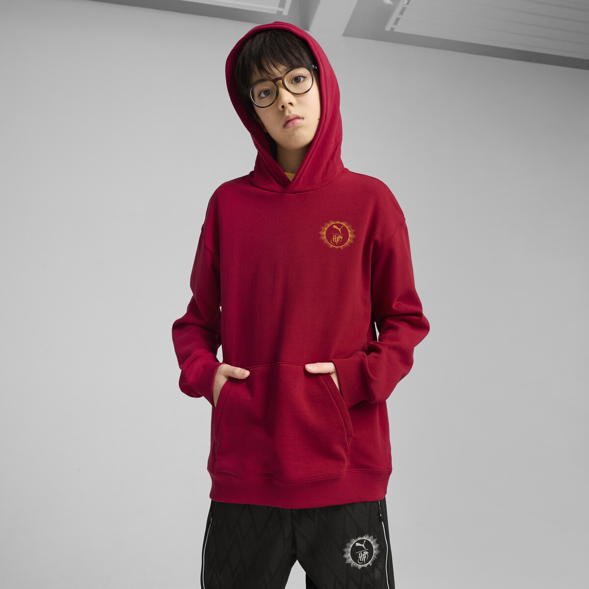 PUMA x HARRY POTTER Relaxed Hoodie Youth in Dark Crimson, 7-8Y