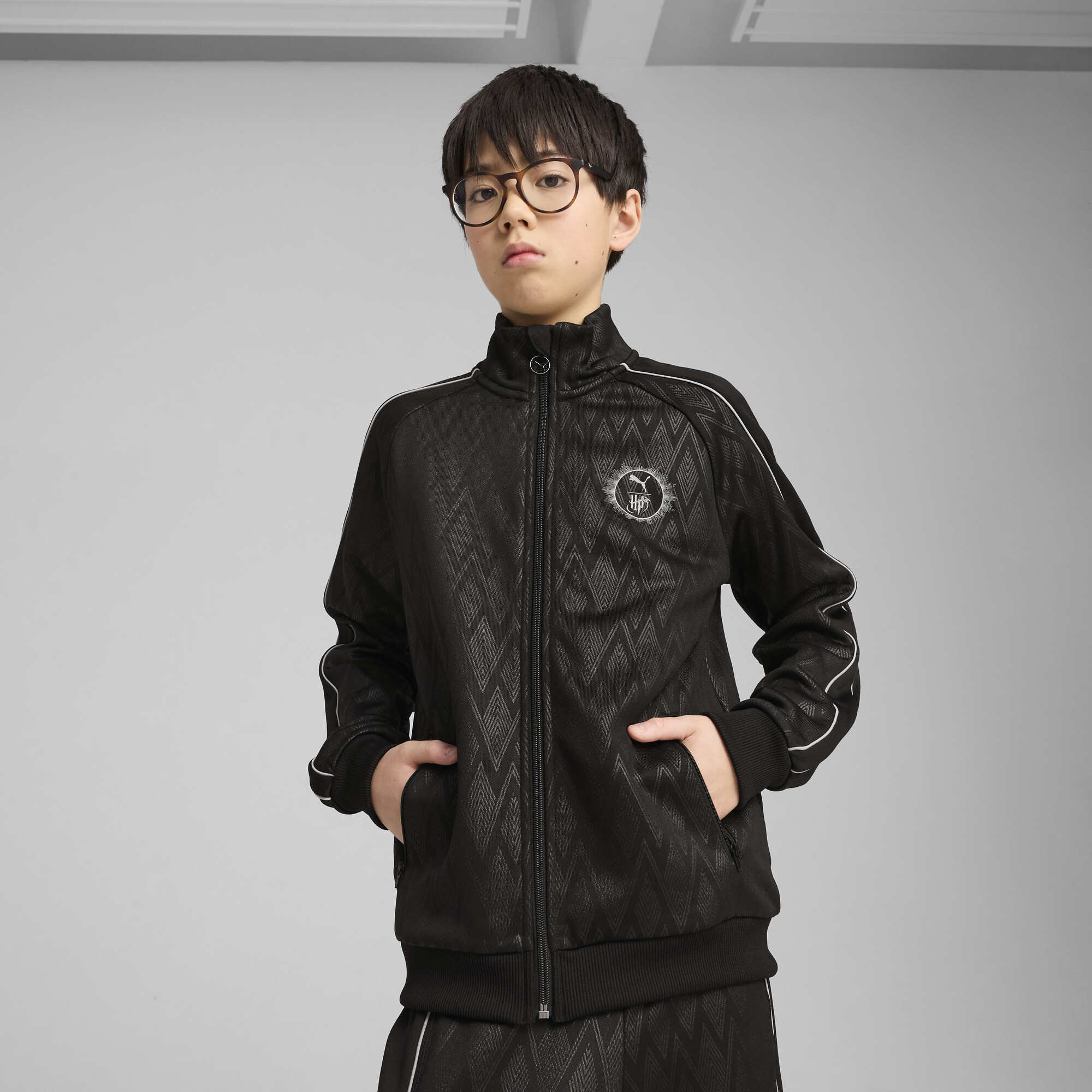 Puma x HARRY POTTER T7 Trainingsjacke Teenager Für Herren Für Damen Für Kinder | Mit Other Pattern | Black | Größe: 13-1...