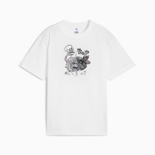 PUMA HOOPS x TMNT Relaxed Graphic Tee Youth, PUMA White, large-MEX