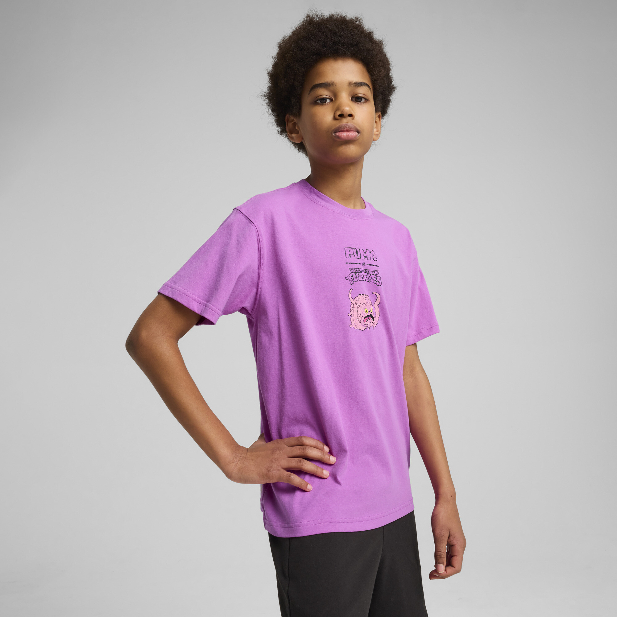 Puma x TMNT Relaxed Graphic T-Shirt Teenager Für Herren Für Damen Für Kinder | Mit Print | Wild Berry | Größe: 9-10Y