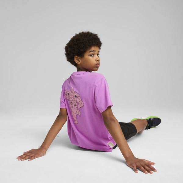 Playera PUMA HOOPS x TORTUGAS NINJA para adolescentes, Wild Berry, large-MEX