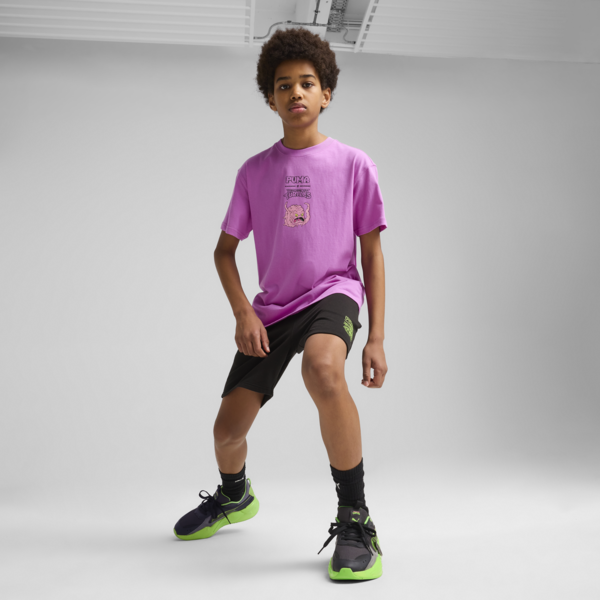 Playera PUMA HOOPS x TORTUGAS NINJA para adolescentes, Wild Berry, large-MEX