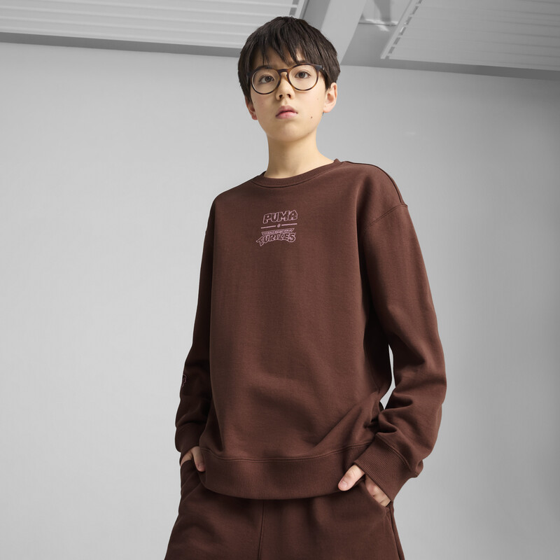 

PUMA X TMNT Youth Graphic Relaxed Fit Crew-Neck Sweatshirt