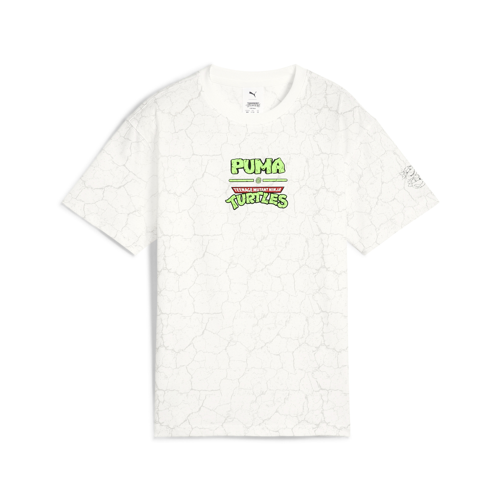 Puma x TMNT Relaxed T-Shirt mit Allover-Print Teenager Für Herren Für Damen Für Kinder | White | Größe: 13-14Y