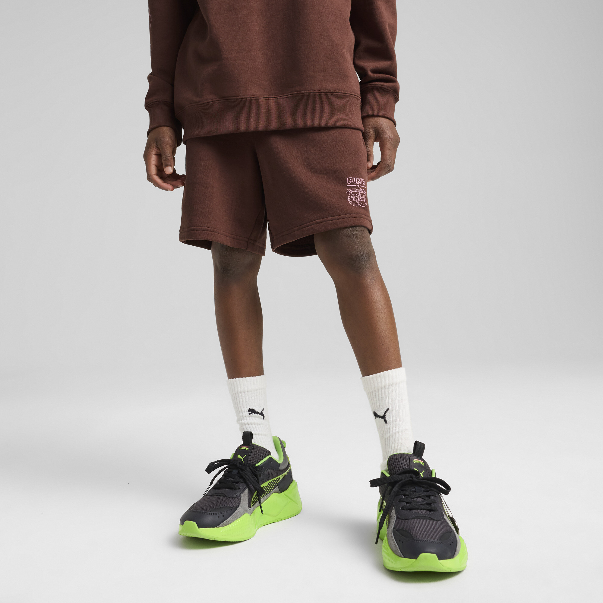Shorts Relaxed PUMA HOOPS x TMNT Juvenil | brown | PUMA