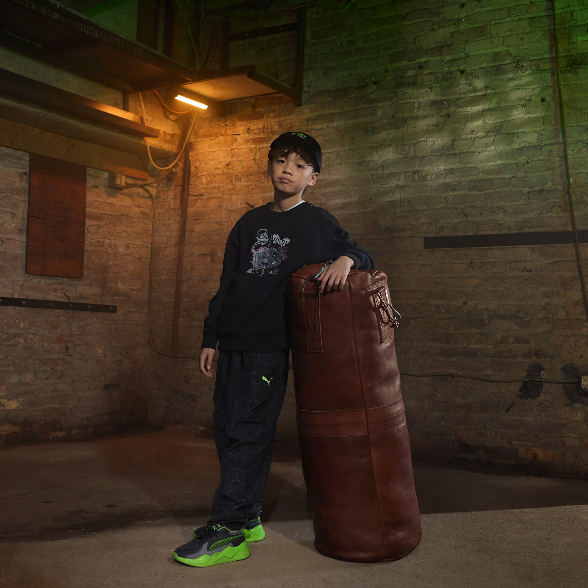 PUMA x TMNT Relaxed Woven cargobroek, Zwart