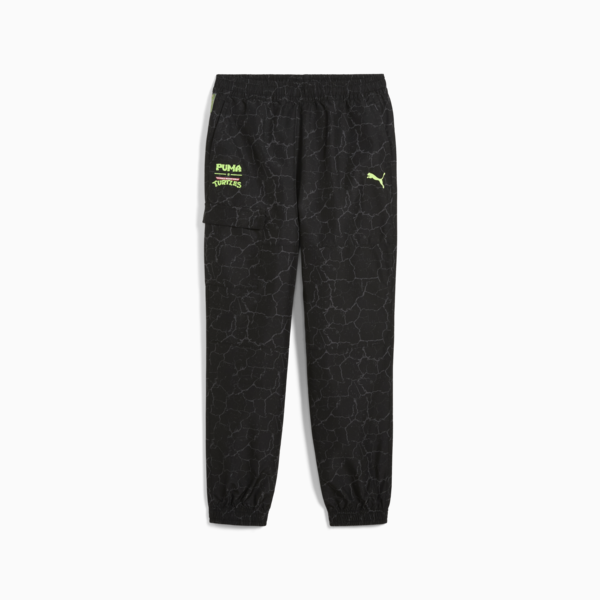 PUMA HOOPS x TMNT Relaxed Woven Cargo Pants Youth, PUMA Black, large-MEX