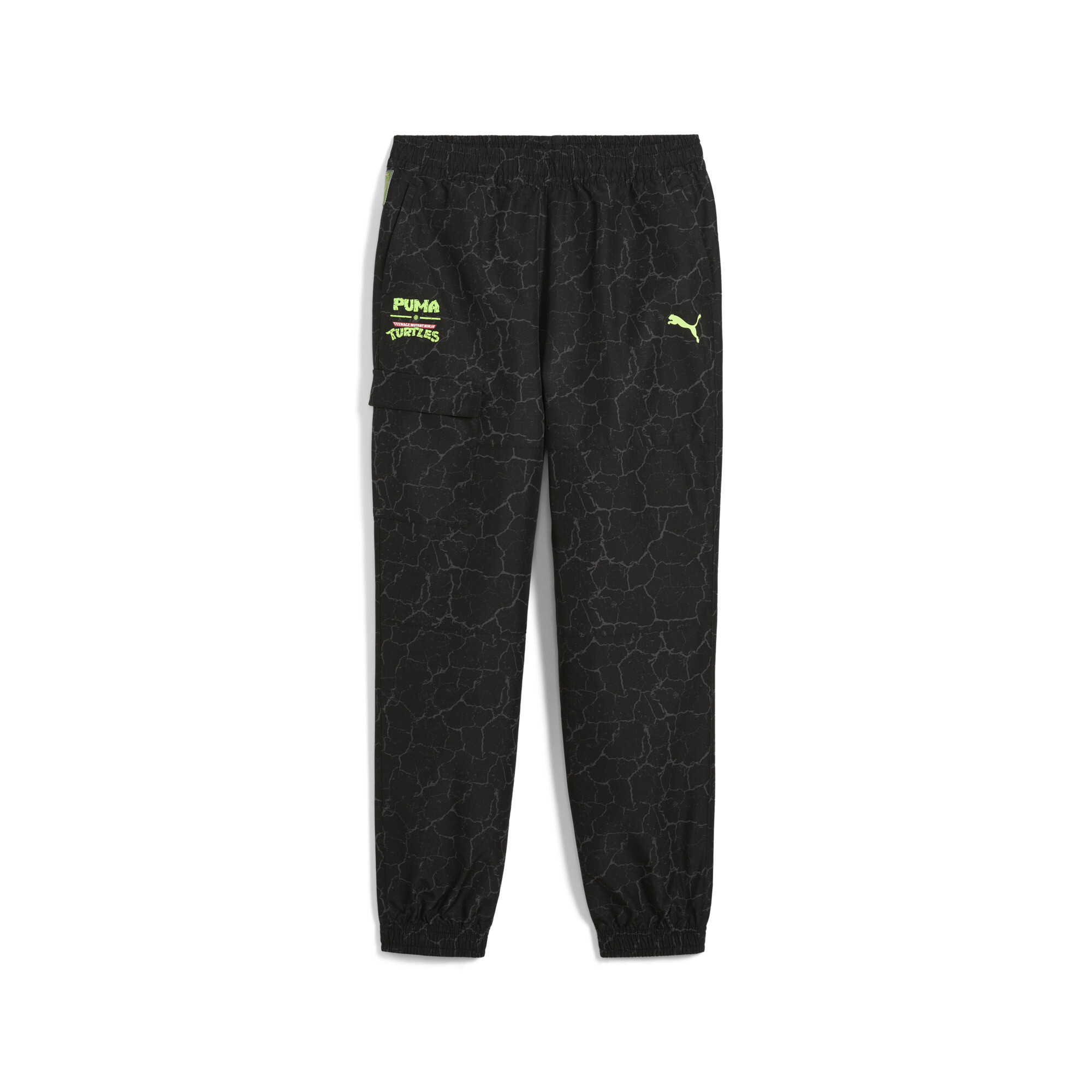 PUMA HOOPS x TMNT Genç Rahat Kesim Dokuma Kargo Pantolon | Siyah