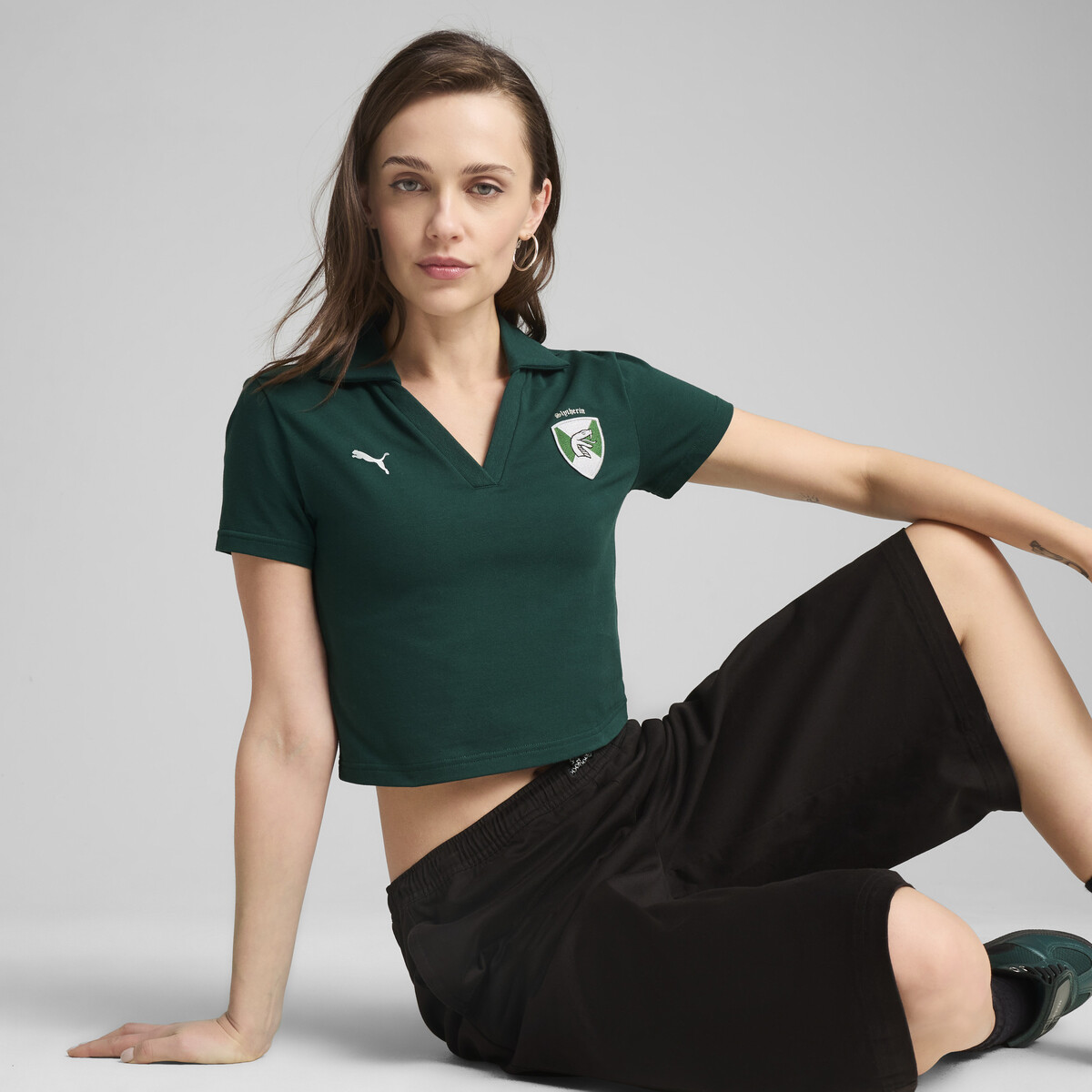 PUMA x HARRY POTTER Polo Shirt Women in Dark Myrtle, Large